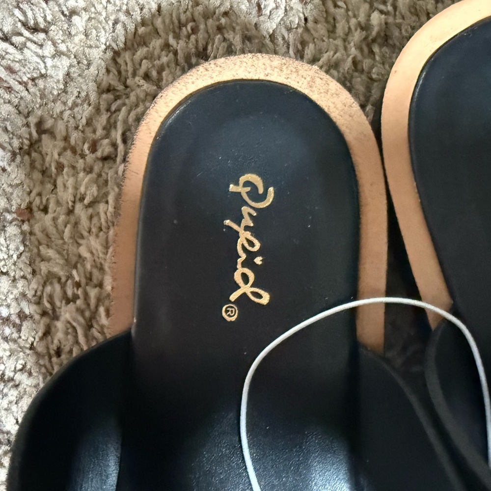 NEW‼️Qupid Black and Tan Slide Sandals - Picture 3 of 5